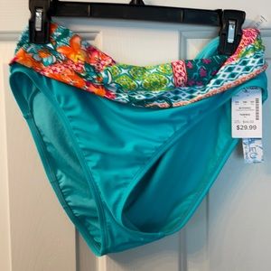 NWTS Into the Bleu swim bottoms 14 aqua tropical